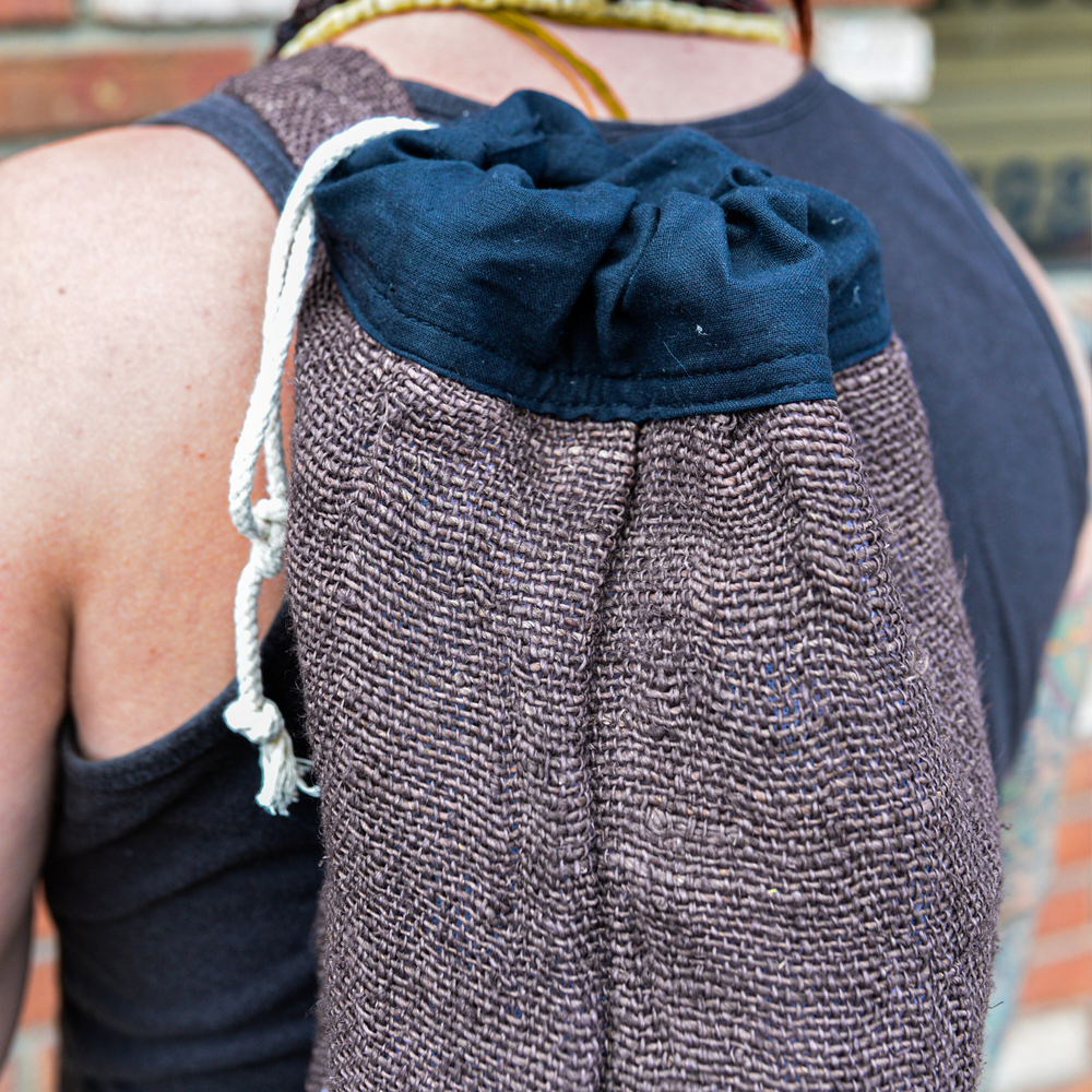 100% Natural Hemp Yoga MAT & BAG SET, Handmade by Local Women in